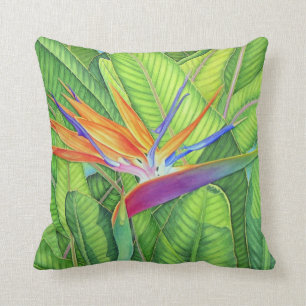 Bird of Paradise Throw Pillow