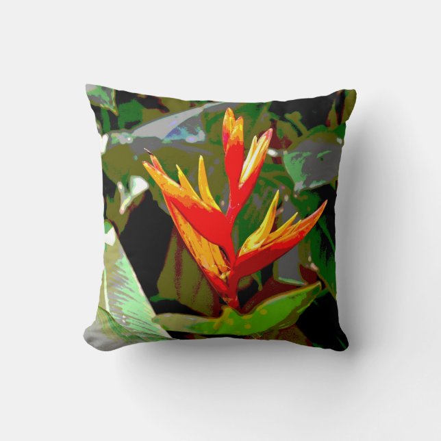 Bird of Paradise Throw Pillow (Front)