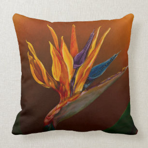 Bird of paradise throw pillow