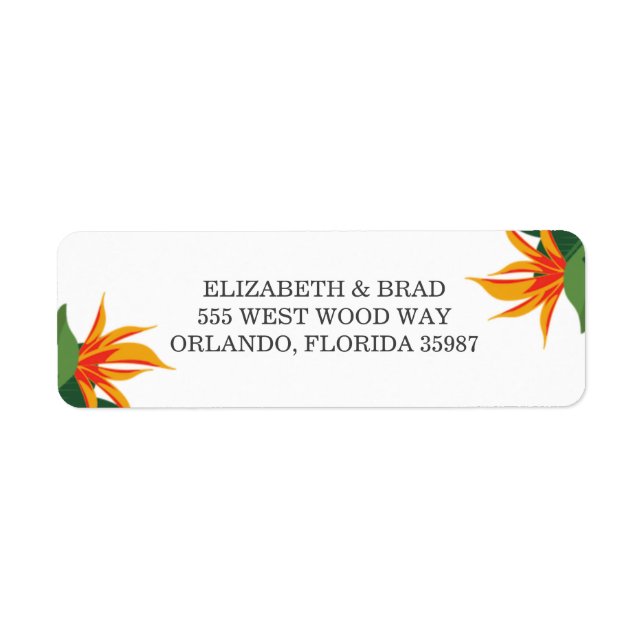 Bird of Paradise Tropical Beach Wedding (Front)