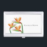 Bird of Paradise Tropical Business Card Holder<br><div class="desc">Bird of Paradise Tropical Business Card Holder. Customize with any text or leave it blank.</div>
