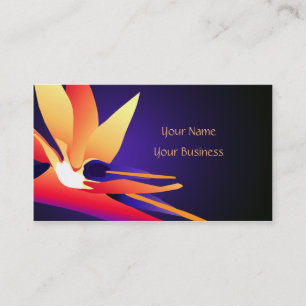 Bird-of-Paradise Tropical Floral Business Card