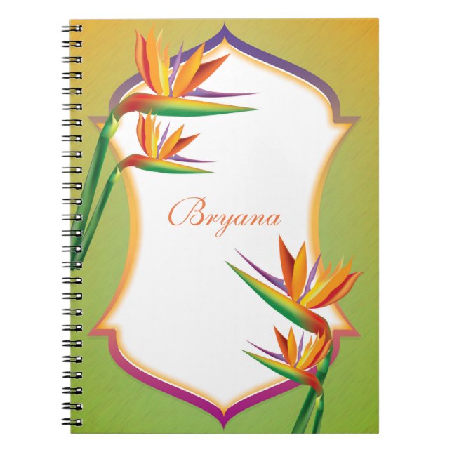Bird of Paradise Tropical Floral Notebook Journal (Front)