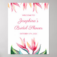 Bird of Paradise Tropical Watercolor Bridal Shower