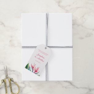 Bird of Paradise Tropical Wedding Favour Tags