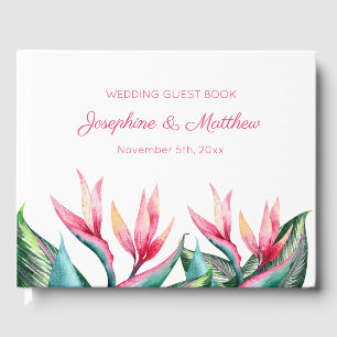 Bird of Paradise Tropical Wedding Guest Book
