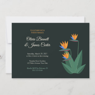 Bird of Paradise Tropical Wedding Invitation