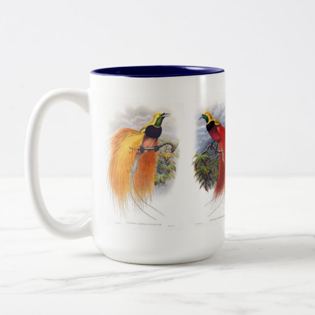 Bird of paradise Two-Tone coffee mug (Left)