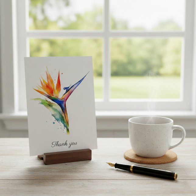 Bird of Paradise Watercolor, custom Postcard (Creator Uploaded)