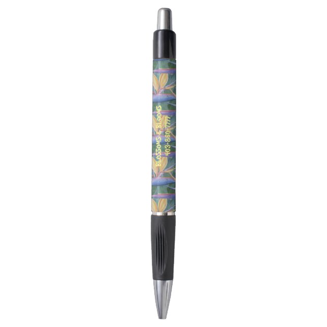 BIRD OF PARADISE WATERCOLOR FLOWER PEN (Front Vertical)