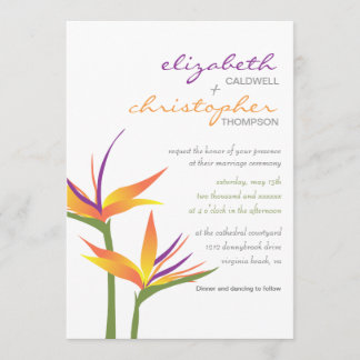 Bird of Paradise Wedding Invitation