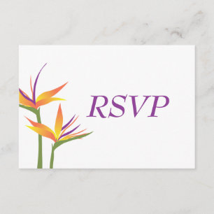 Bird of Paradise Wedding RSVP Card