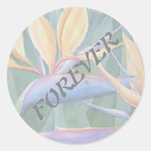 BIRD OF PARADISE WEDDING STICKERS