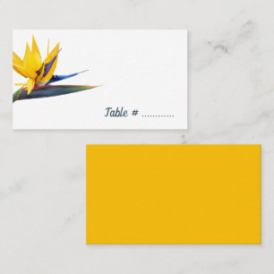 Bird of Paradise White Table Numéro Cartes de sièg