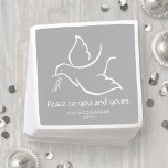 Bird of Peace Modern Grey and White Dove Holiday Napkin<br><div class="desc">Wish family and friends the simple gift of peace for the holidays with stylish modern paper napkins. All text on this template is easy to customize to include name, year or any other wording of your choice. "Peace to you and yours" can be changed to Merry Christmas, Happy Holidays, Happy...</div>