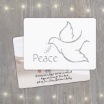 Bird of Peace Modern Minimalist Dove 1 Photo White Holiday Card<br><div class="desc">Wish family and friends a simple gift of peace for the holidays with an elegant dove one photo greeting card. All wording on this template (including "Peace" on front) is simple to customize, making it suitable for Christmas, New Years, Hanukkah and Rosh Hashanah. The modern minimalist white and grey design...</div>