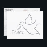 Bird of Peace Modern Minimalist Dove 1 Photo White Holiday Postcard<br><div class="desc">Wish family and friends a simple gift of peace for the holidays with an elegant dove one photo postcard. All wording on this template (including "Peace" on front) is simple to customize, making it suitable for Christmas, New Years, Hanukkah and Rosh Hashanah. The modern minimalist white and grey design features...</div>