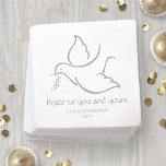 Bird of Peace Modern Minimalist Dove White Holiday Napkin<br><div class="desc">Wish family and friends the simple gift of peace for the holidays with stylish modern paper napkins. All text on this template is easy to customize to include name, year or any other wording of your choice. "Peace to you and yours" can be changed to Merry Christmas, Happy Holidays, Happy...</div>