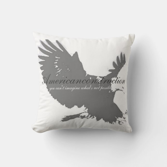 Bird of Prey Throw Pillow (Front)