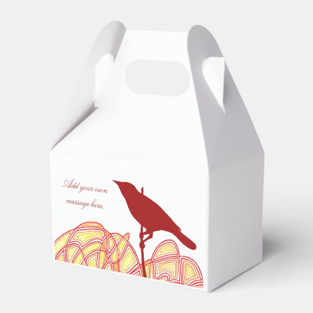 Bird on a Branch Favor Box (Front Side)