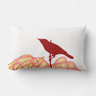 Bird on a Branch Lumbar Pillow
