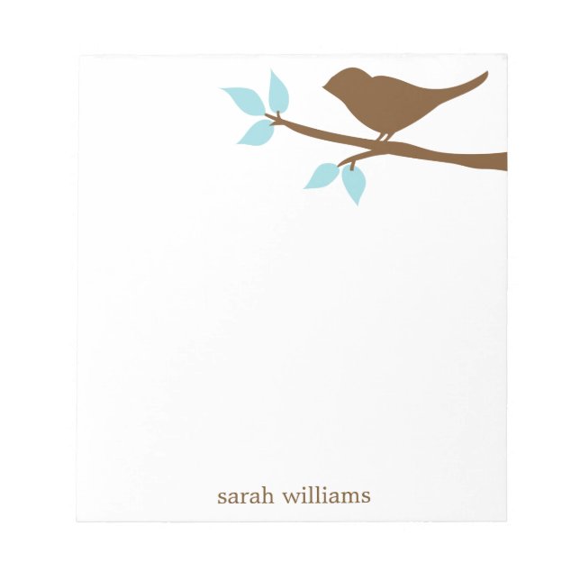Bird on a Branch Personalized Notepads (Front)