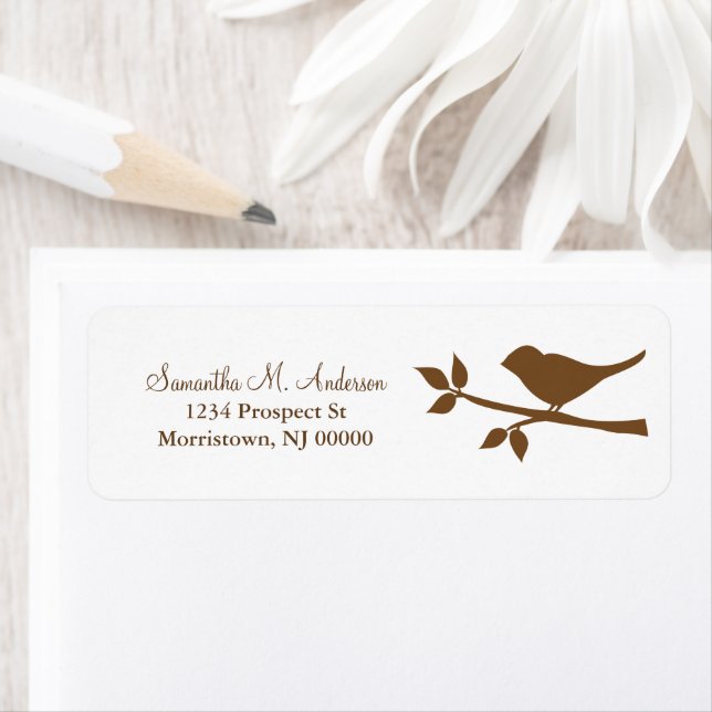 Bird on a Branch Return Address Labels (Insitu)