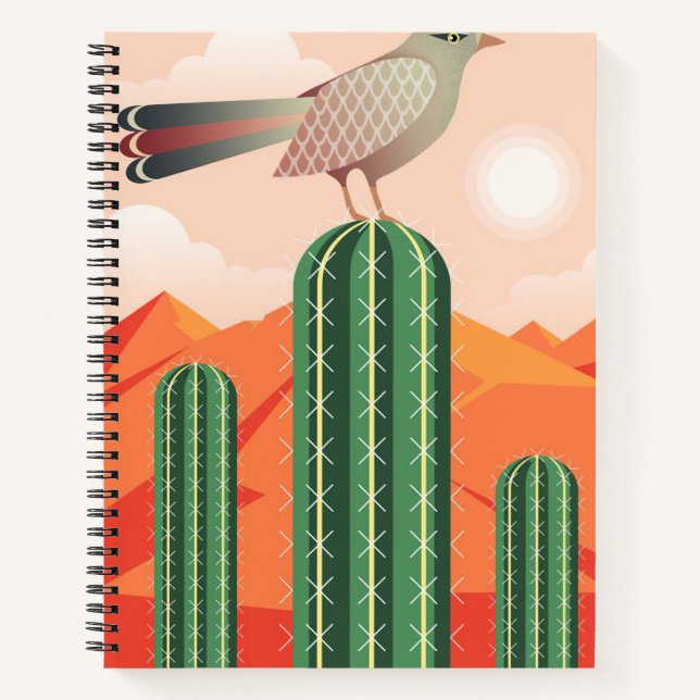 Bird On A Cactus Notebook (Front)