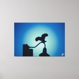 Bird on a post series #2 canvas print