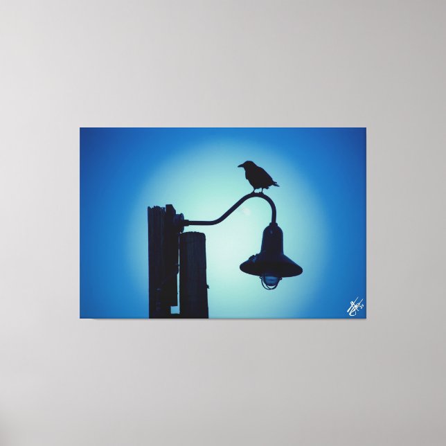 Bird on a post series #3 canvas print (Front)