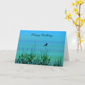 Bird on a Tree Birthday Card