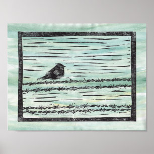 Bird on a Wire - Colour Poster