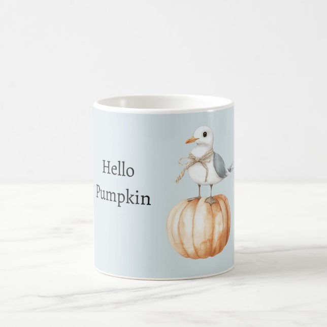 Bird on Pumpkin Coffee Mug (Center)