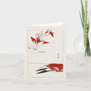 Bird origami - traditional Japanese Card