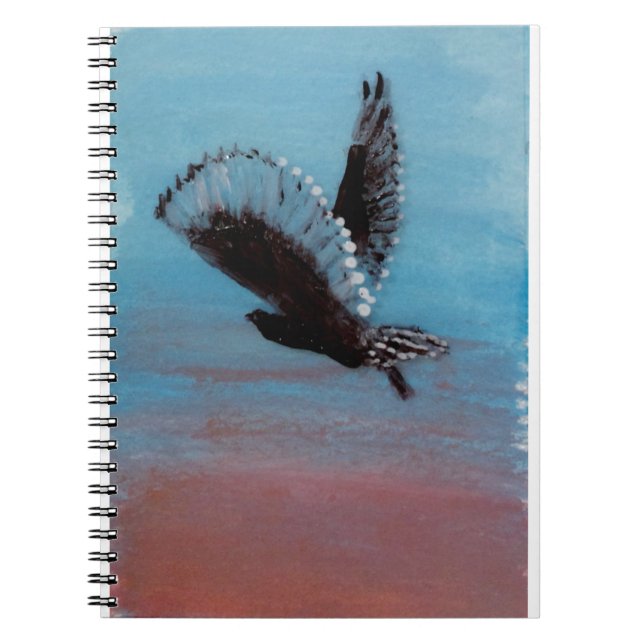 Bird Painting Sunrise Owl Notebook (Front)