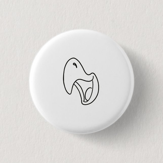 Bird, parrot, squawk theme 1 inch round button (Front)