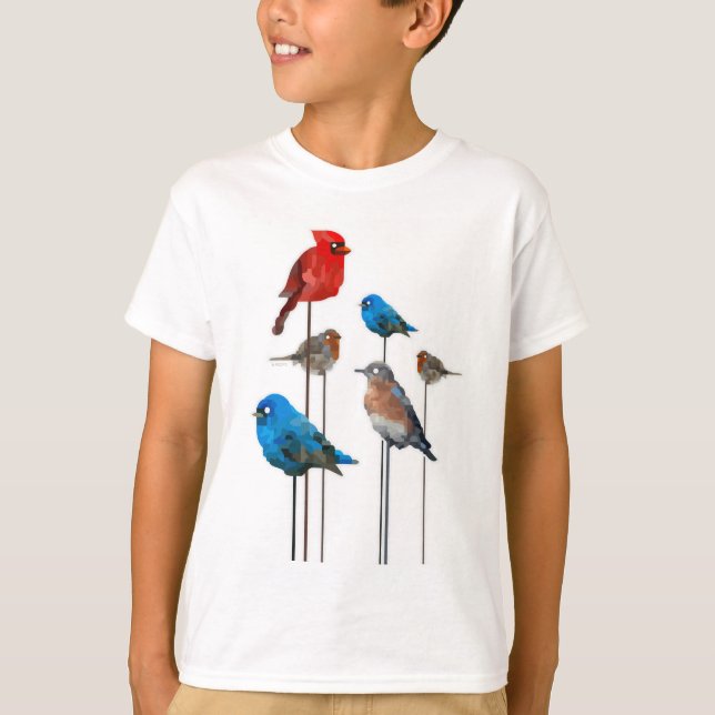 Bird Party Kids' T-shirt (Front)