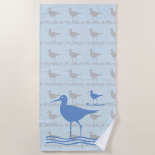 Bird Pattern Design Beach Towel
