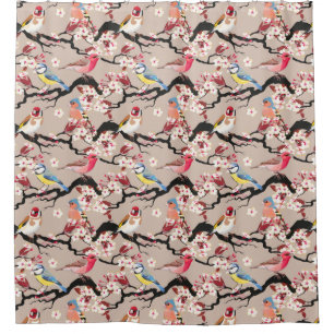 Bird Pattern Shower Curtain