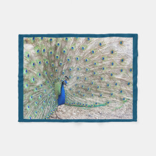 Bird Peacock Animal Wildlife Fleece Blanket