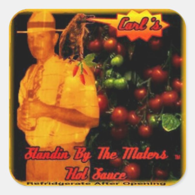 Bird Pepper Standin By The Maters Square Sticker (Front)