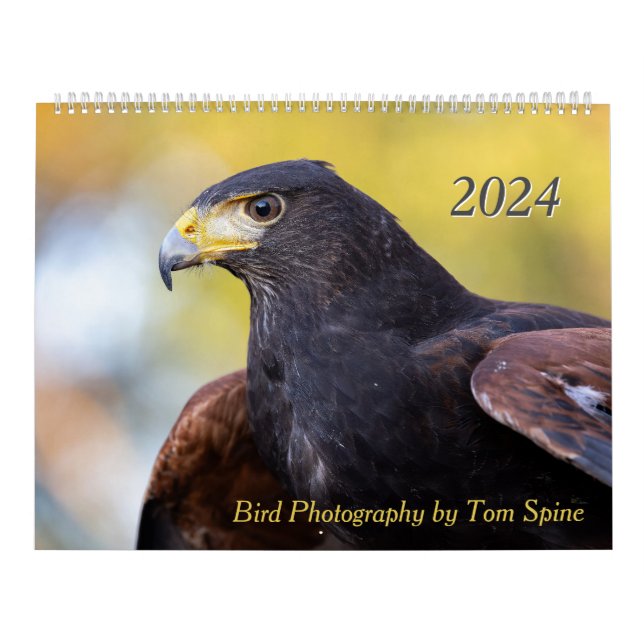 Bird Photography by Tom Spine - 2024 Calendar (Cover)