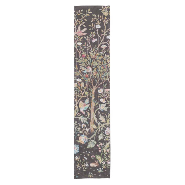 Bird & Rabbit in The Flower Garden, William Morris Short Table Runner (Front)