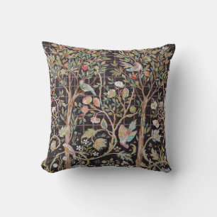 Bird & Rabbit in The Flower Garden, William Morris Throw Pillow
