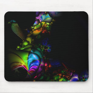 Bird Rainbow Fractal Mousepad