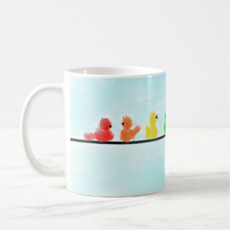 Bird Rainbow On A Wire Coffee Mug