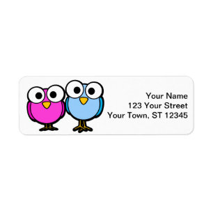 Bird return address stickers - small lables