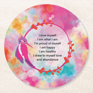 Bird Round Paper Coaster