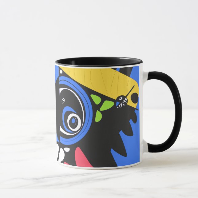 Bird’s Nest - Blue Black Mug (Right)