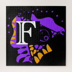 Bird’s Nest - Personalized Initial Letter F Jigsaw Puzzle
